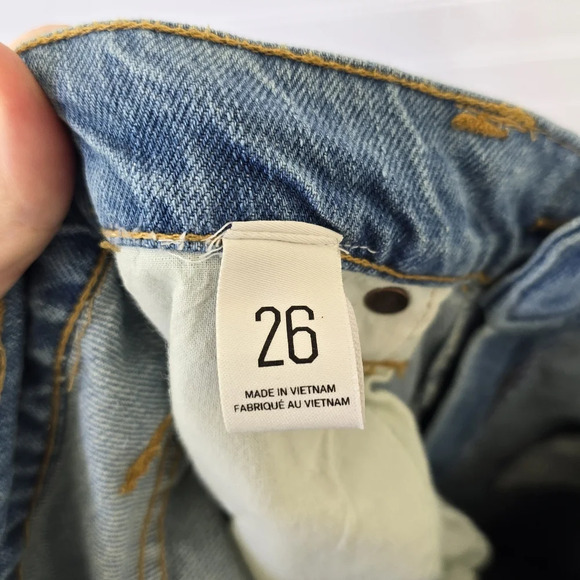 Urban Outfitters BDG High Waisted Flare Jean Indigo Crafted 26 - Picture 9 of 12